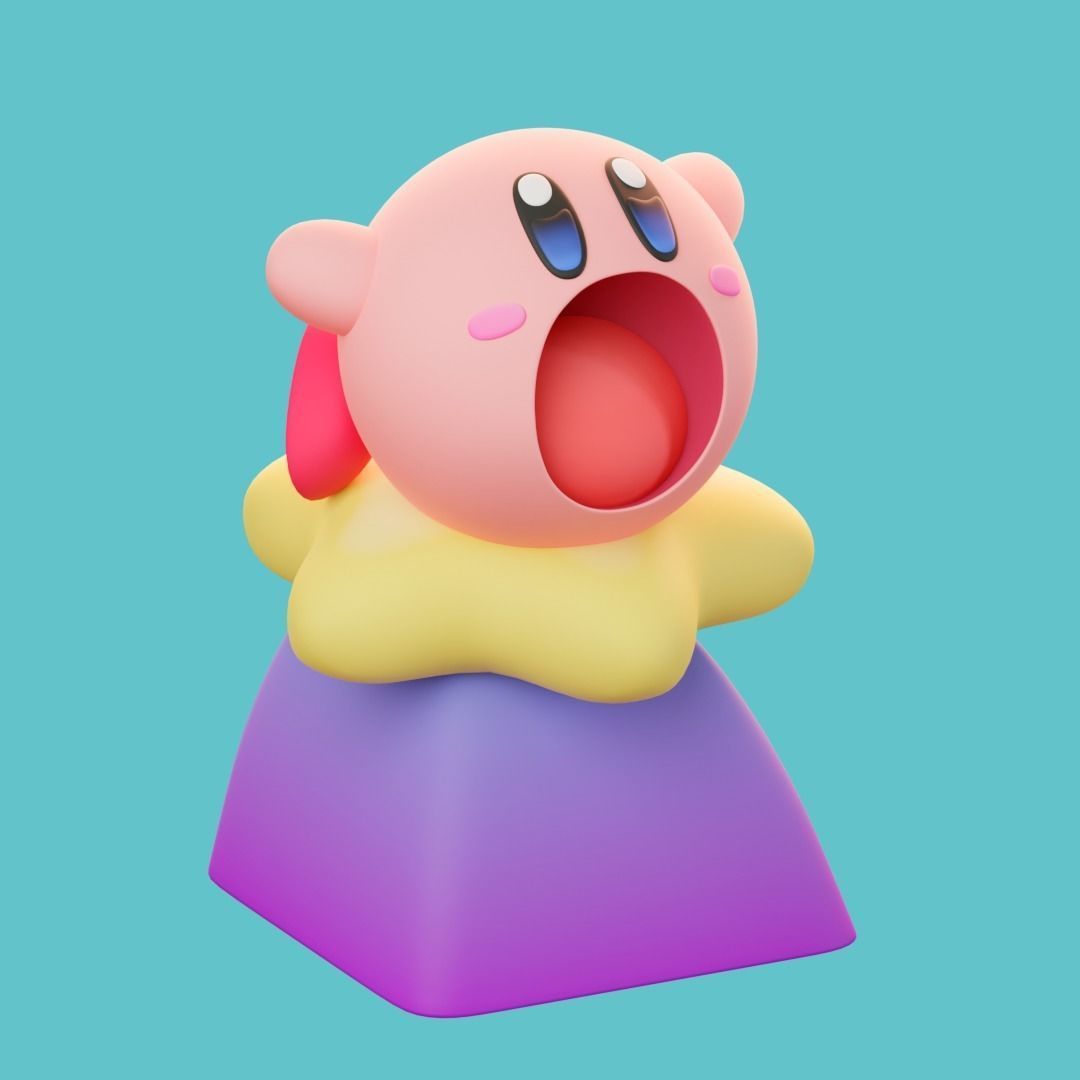 KIRBY - KEYCAP TO PRINT 3D print model_3