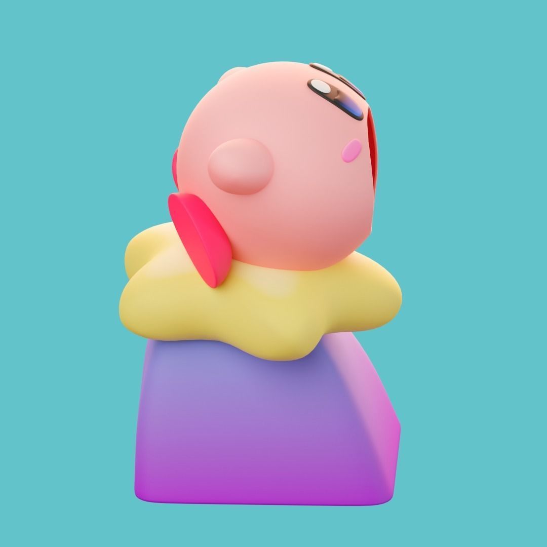 KIRBY - KEYCAP TO PRINT 3D print model_4