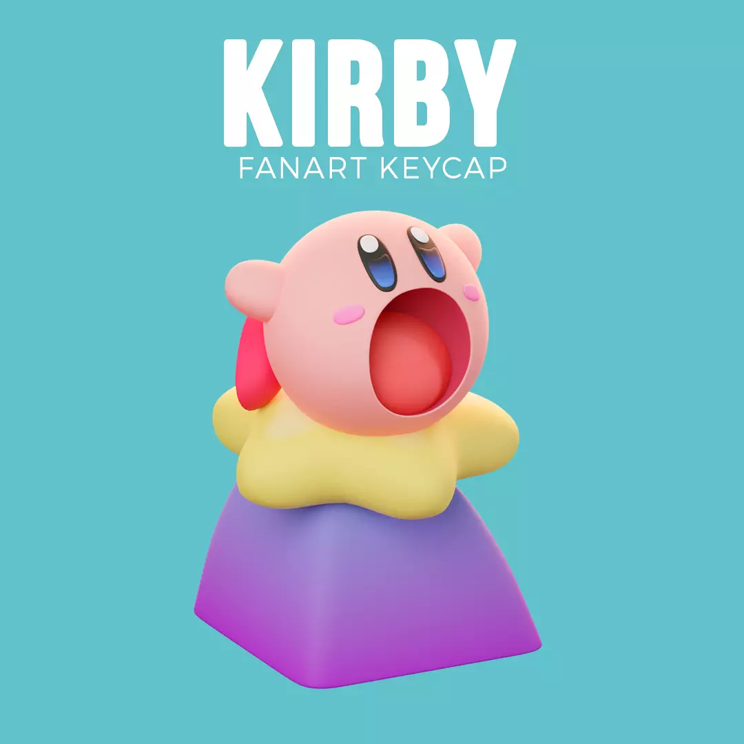 KIRBY - KEYCAP TO PRINT 3D print model_0