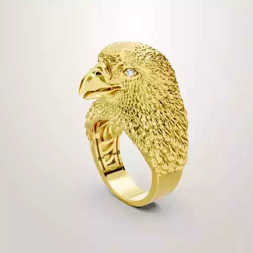 Eagle head 3d ring 3D print model