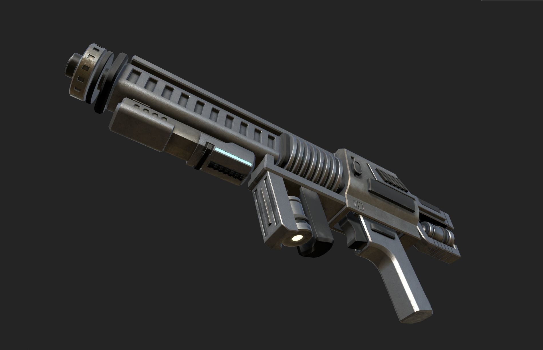 Sci-fi Weapon Low-poly 3D model_11