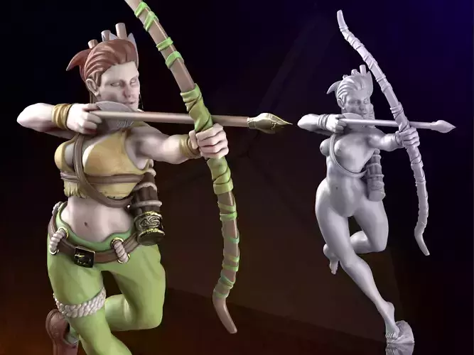 Linyah the Ranger Roleplay and Tabletop Miniature