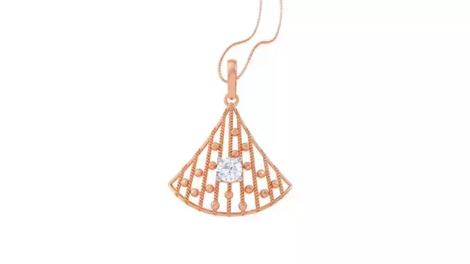 Wire Mesh Solitaire High Jewelry Pendant Earrings Set