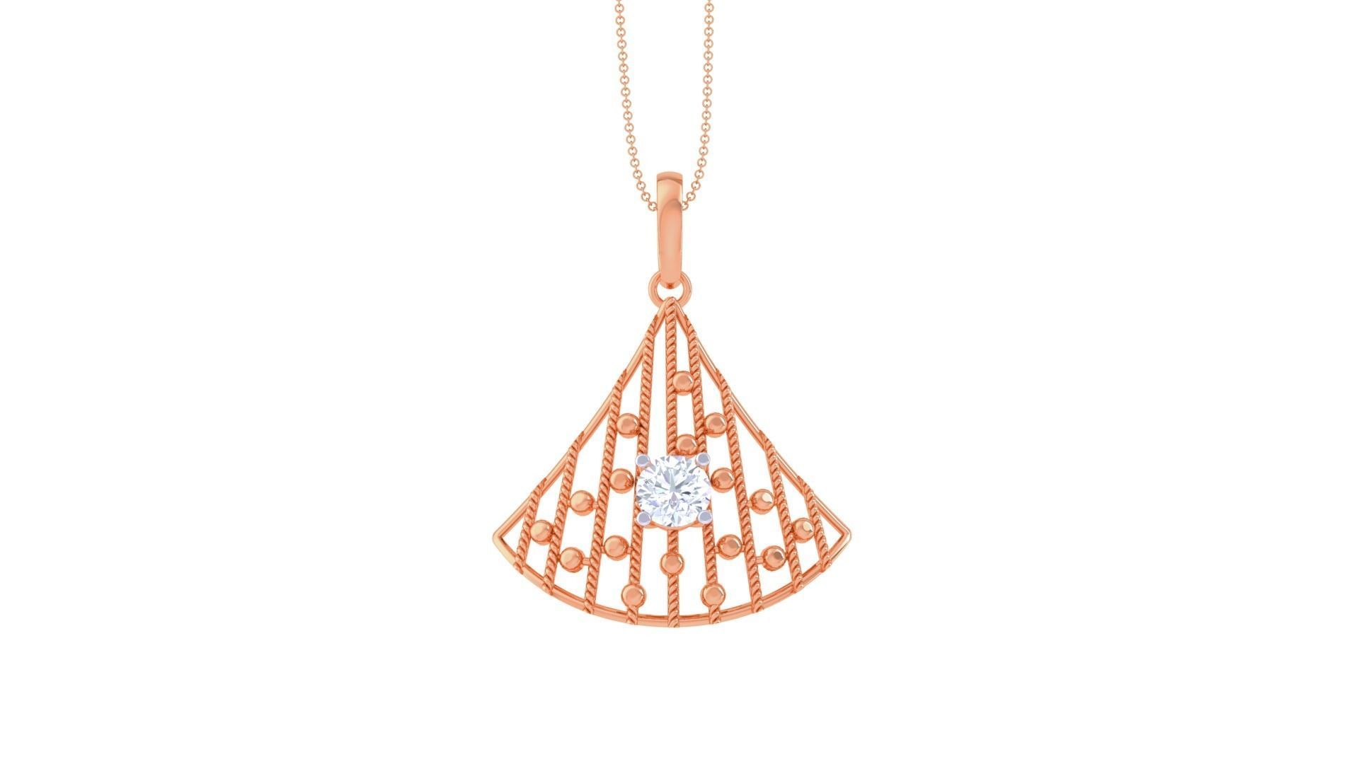 Wire Mesh Solitaire High Jewelry Pendant Earrings Set 3D print model_22