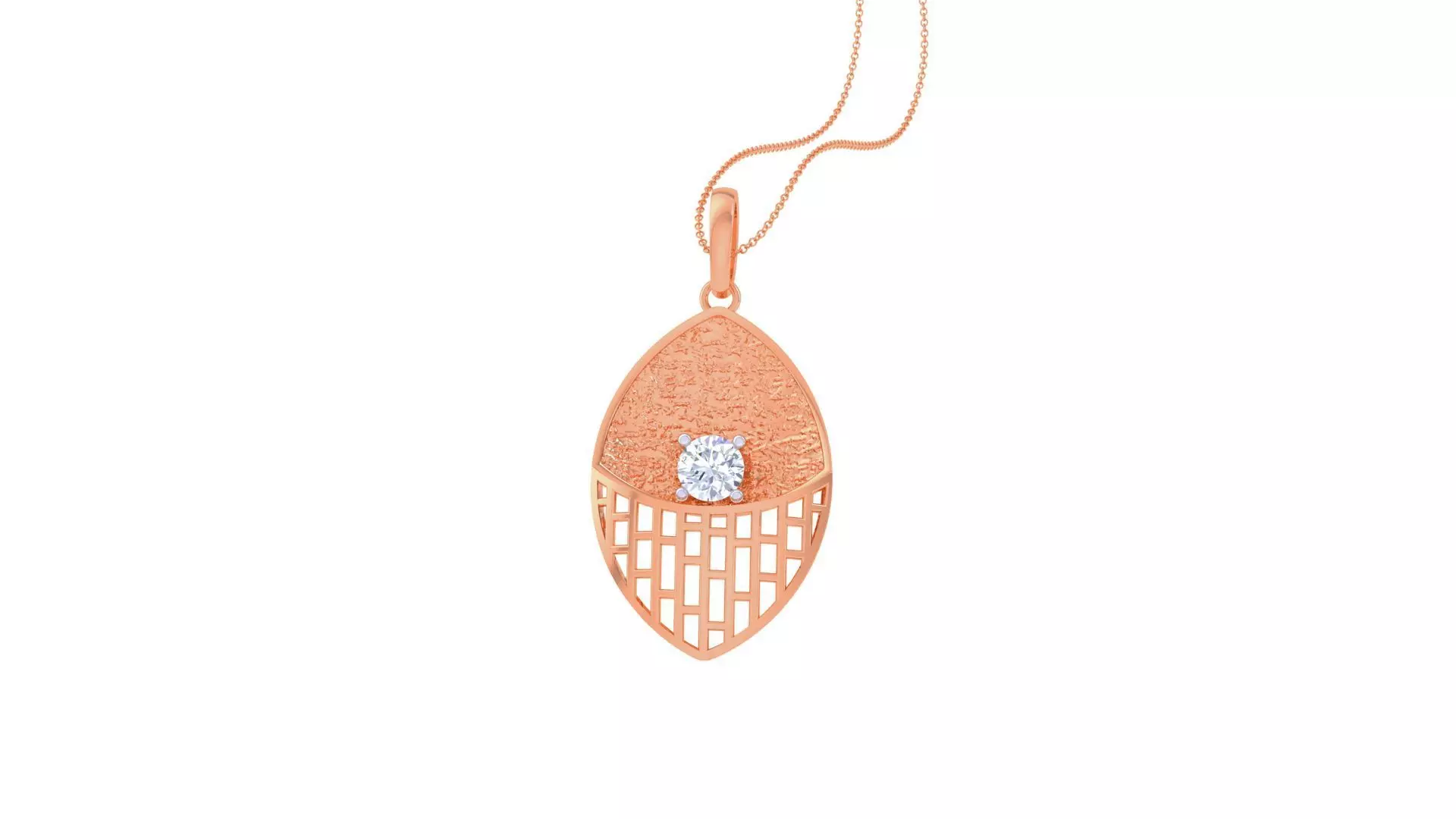 Wire Mesh Solitaire High Jewelry Pendant Earrings Set 3D print model_0