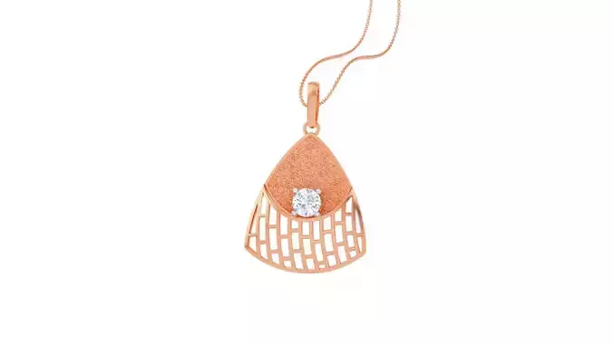 Wire Mesh Solitaire High Jewelry Pendant Earrings Set