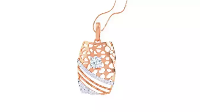 Wire Mesh Ultra Vision Solitaire Pendant Earrings Set 3dm stl 