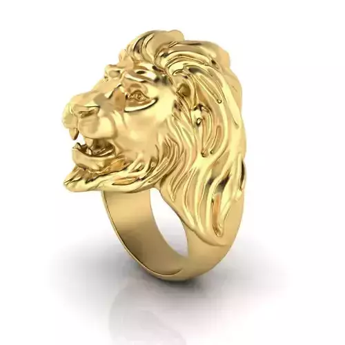 Lion head 3d ring 3D print model