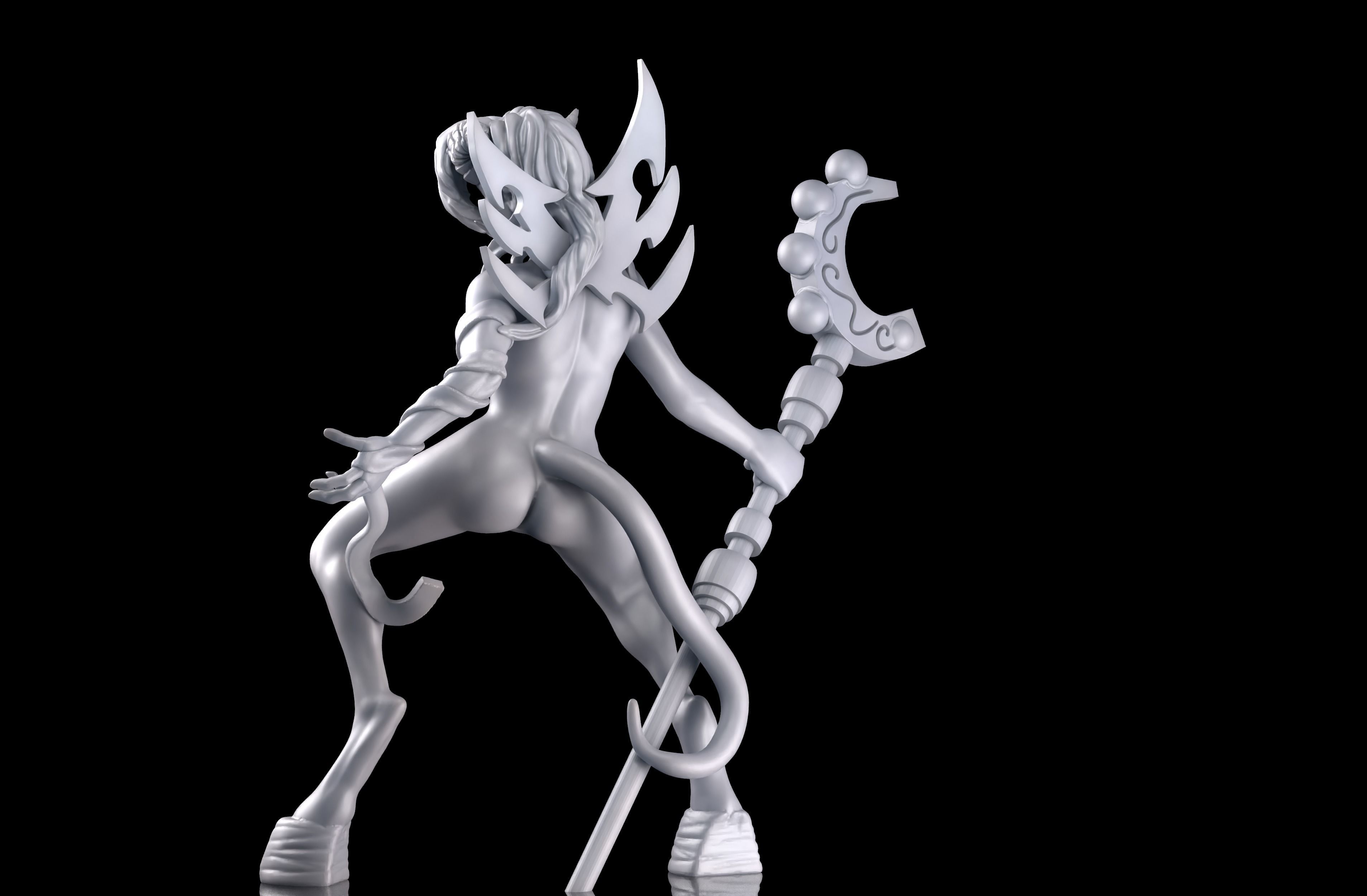 Delana the Water Mage Roleplay and Tabletop Miniature 3D print model_4