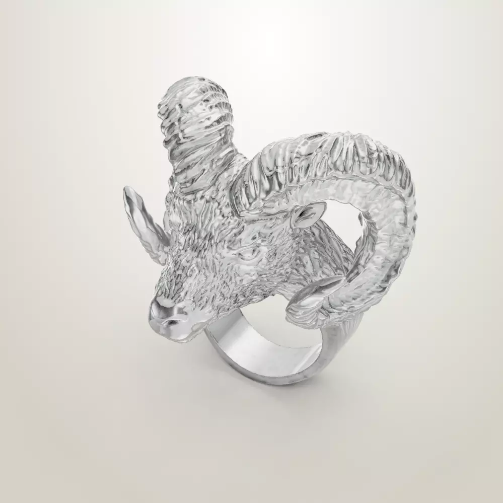 Ram head 3d ring 3D print model_6