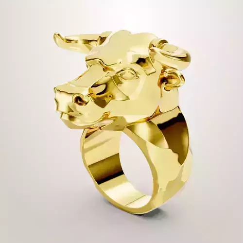 Bull head 3d ring