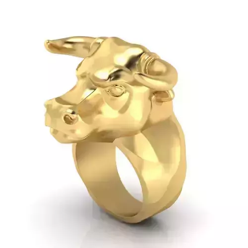 Bull head 3d ring 3D print model