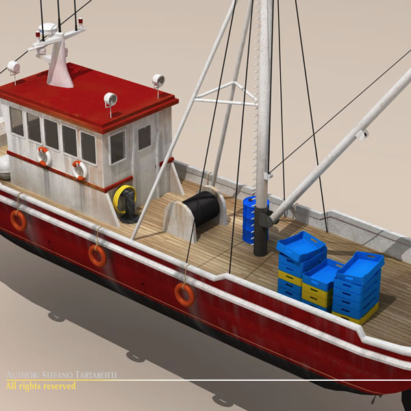 Fishing boat 3D model_3