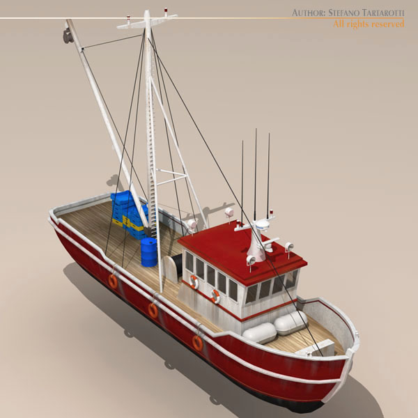 Fishing boat 3D model_4
