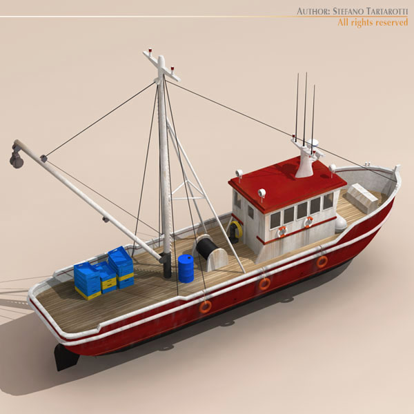 Fishing boat 3D model_7