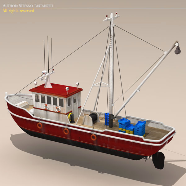 Fishing boat 3D model_9