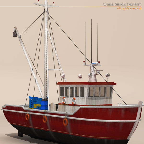 Fishing boat 3D model_5