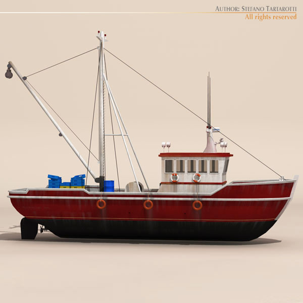 Fishing boat 3D model_8