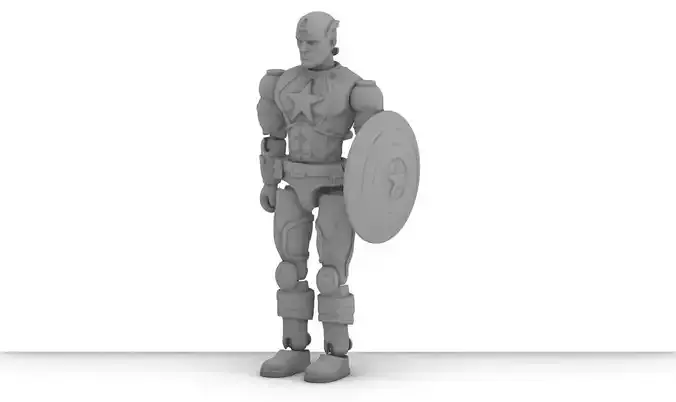 Captain America - ARTICULATED POSEABLE ACTION FIGURE 100mm