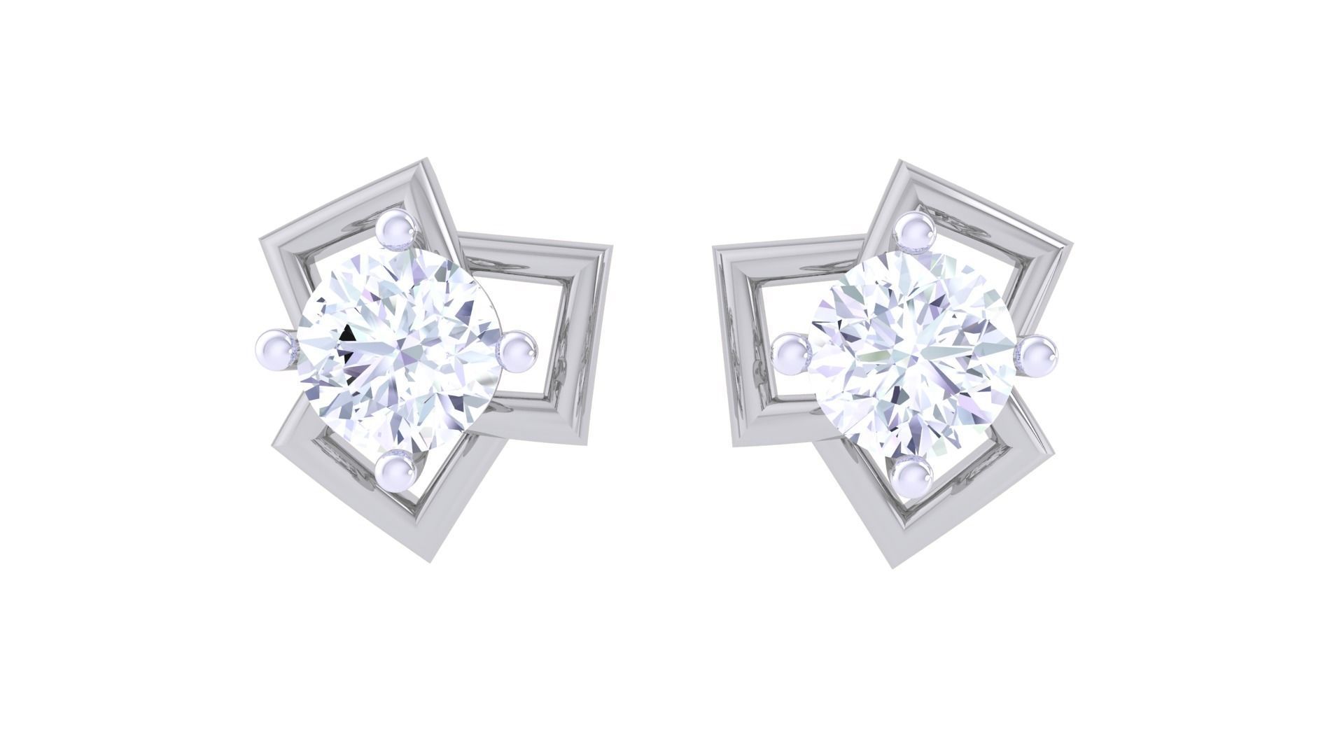 Light Solitaire Pendant Earrings Set 3dm stl obj mtl gltf glb 3D print model_20