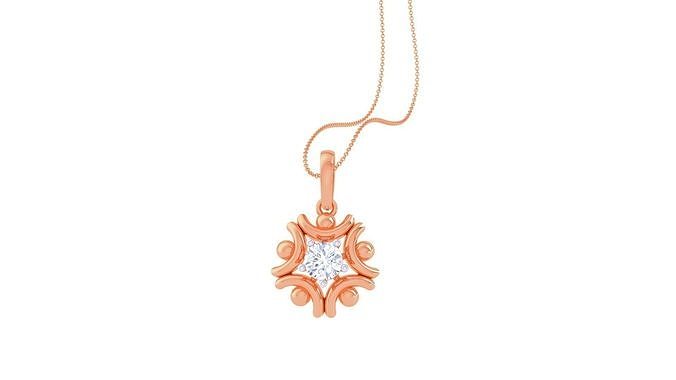 Light Solitaire Pendant Earrings Set 3dm stl obj mtl gltf glb 3D print model