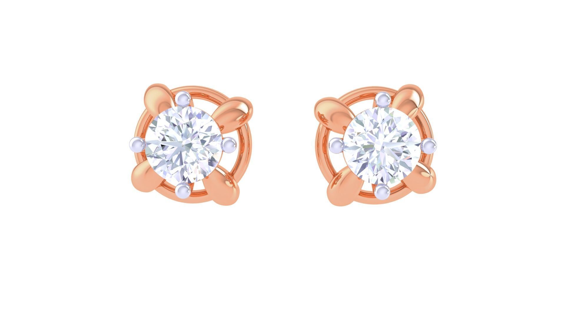 Light Solitaire Pendant Earrings Set 3dm stl obj mtl gltf glb 3D print model_19