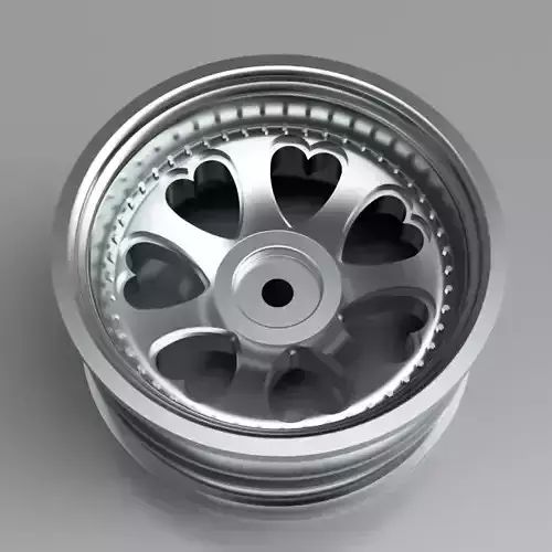 RC heart shaped wheels drift -8mm offset 3D print model