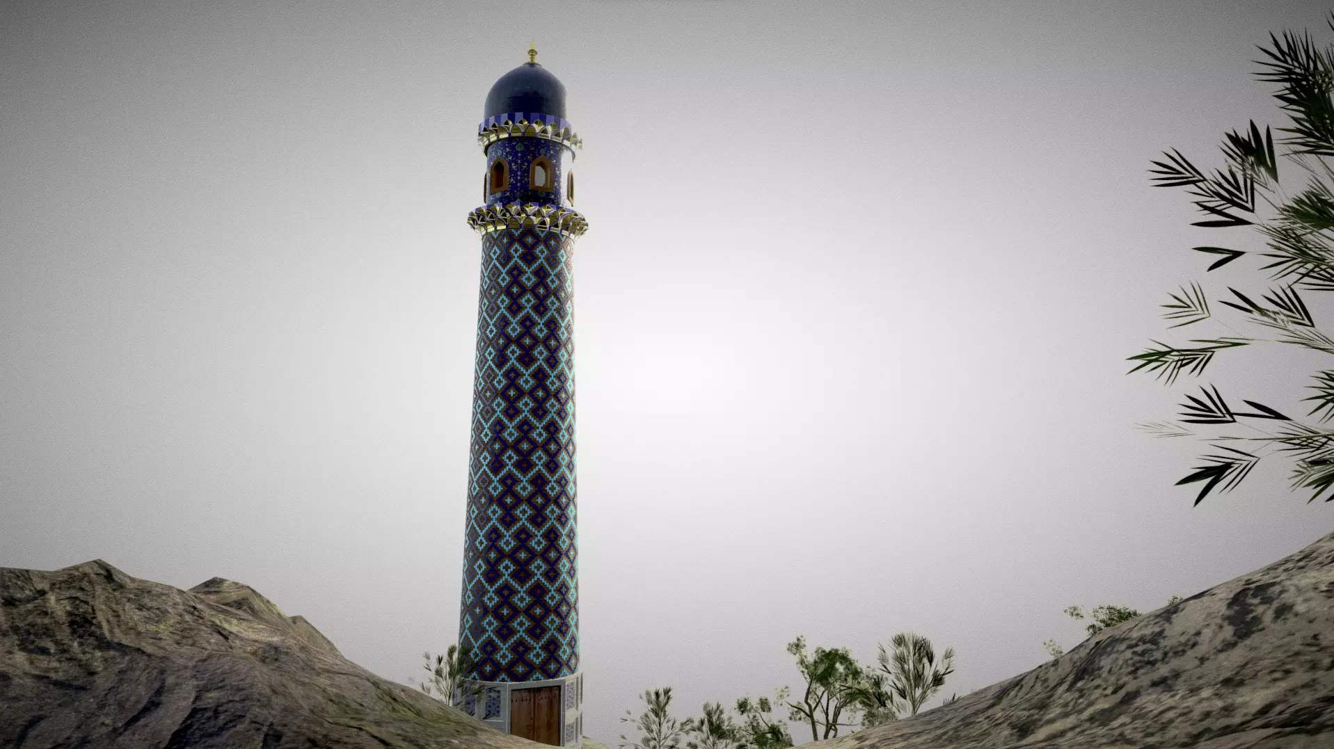 Samarkand Heightfield Low-poly 3D model_0