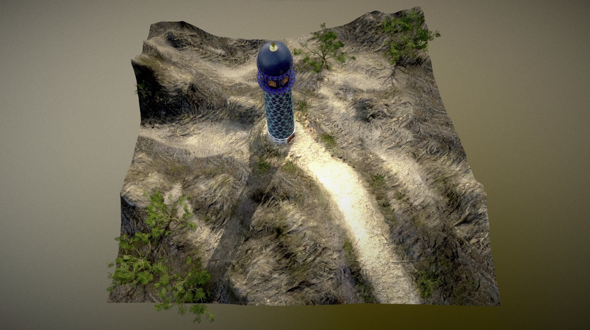 Samarkand Heightfield Low-poly 3D model_2