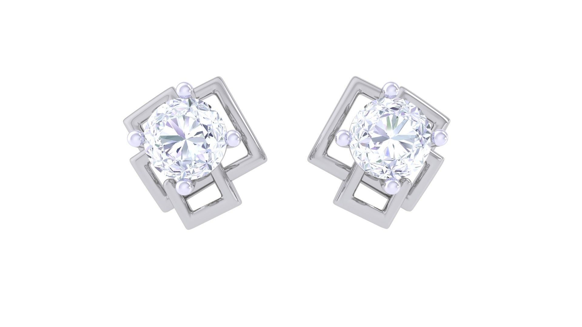 Light Solitaire Pendant Earrings Set 3dm stl obj mtl gltf glb 3D print model_19