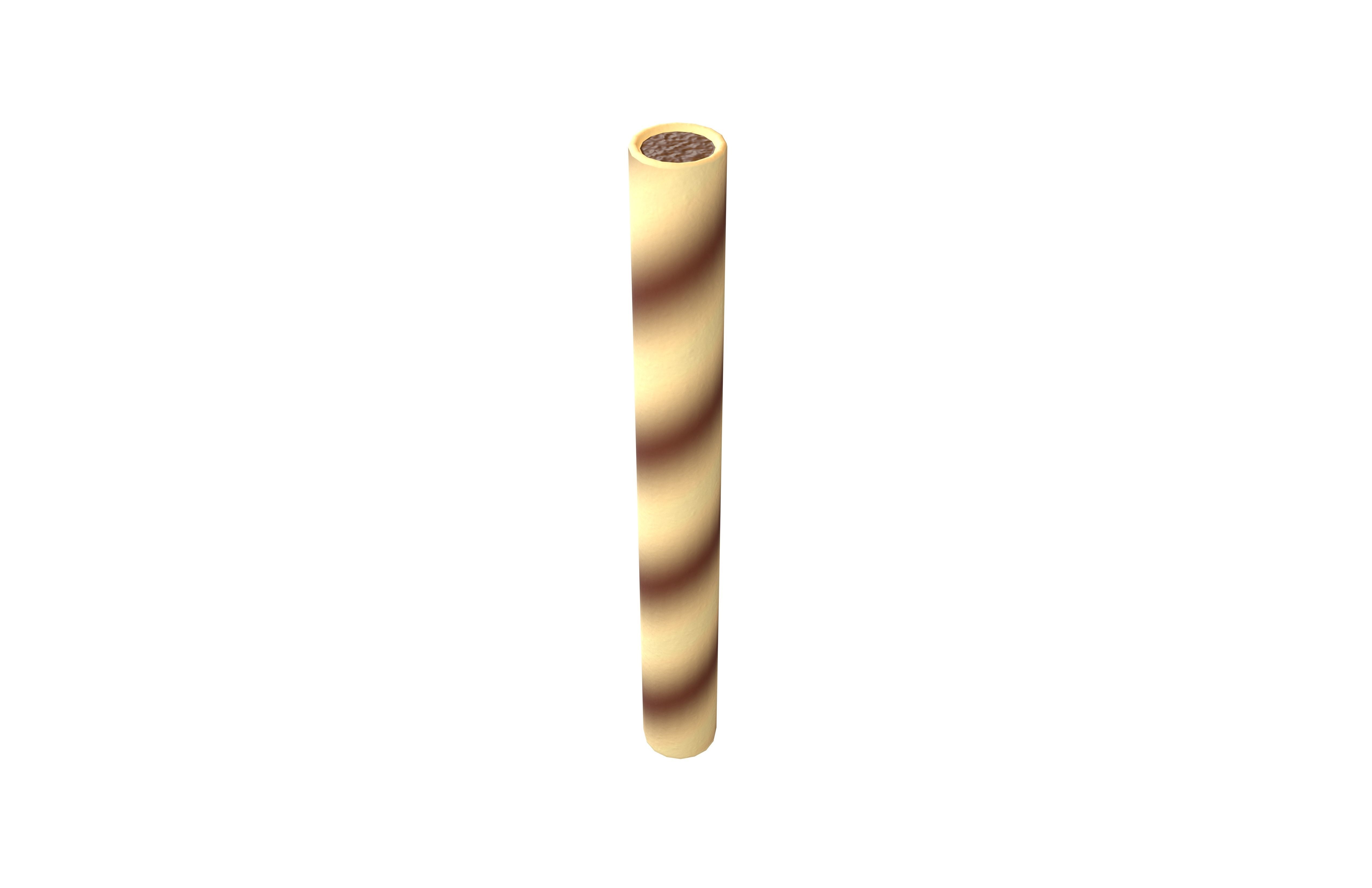 Chocolate Cream Wafer Sticks V1 001 Low-poly 3D model_2