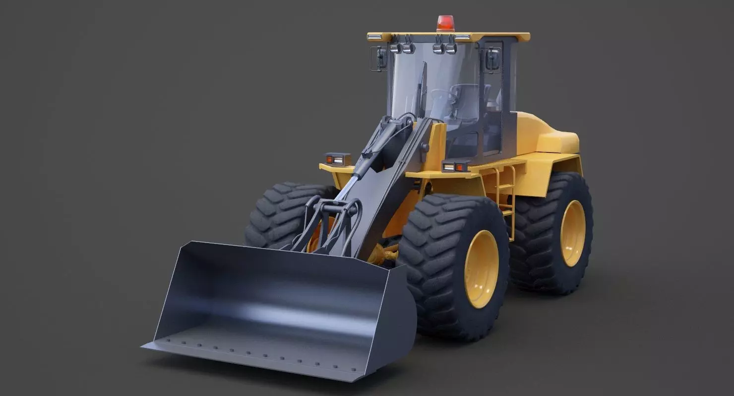 Industrial Vehicle - bulldozer 01 3D model