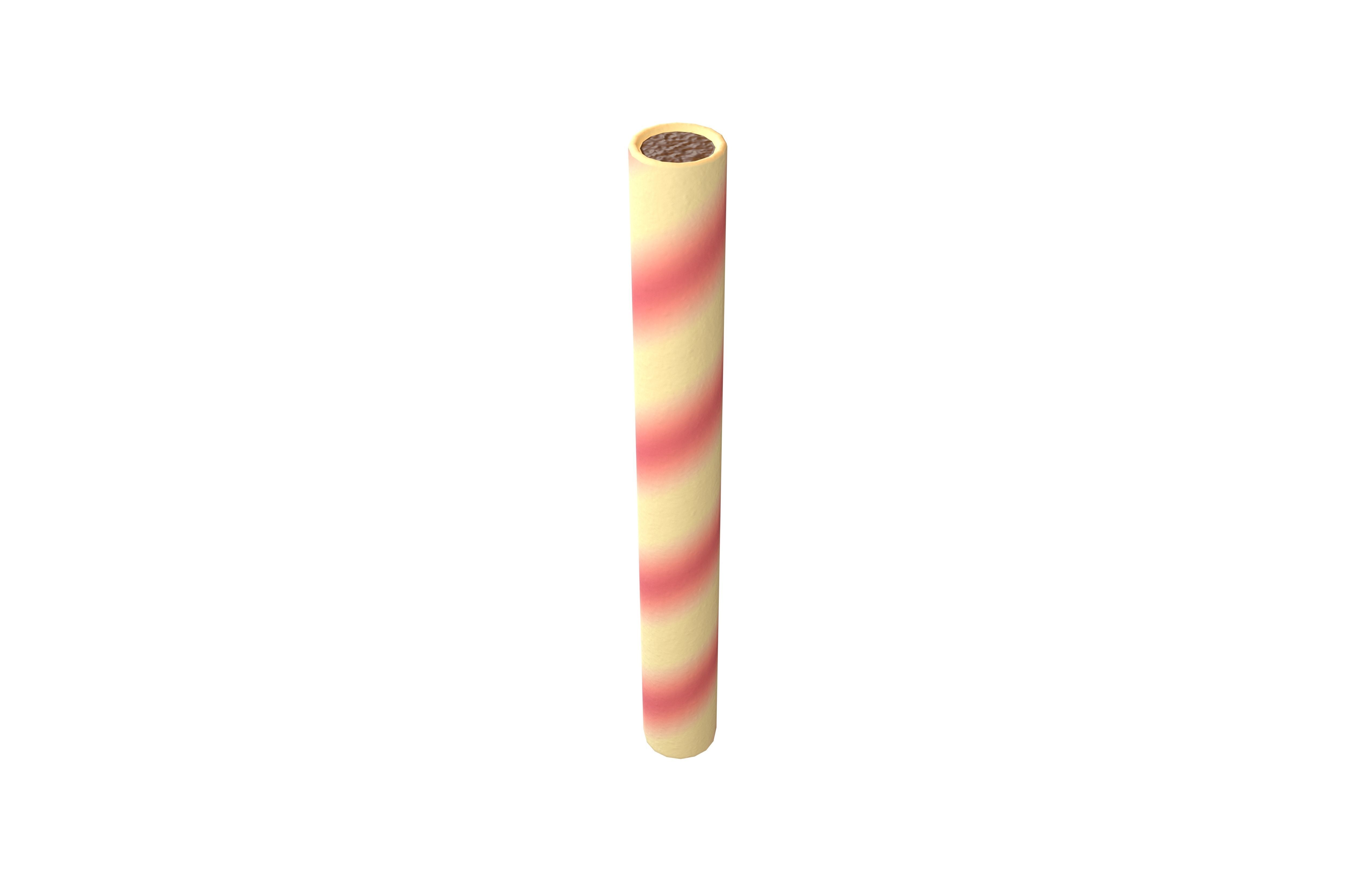Chocolate Cream Wafer Sticks V1 003 Low-poly 3D model_2