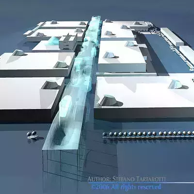 Fiera Milano trade fair center 3D model