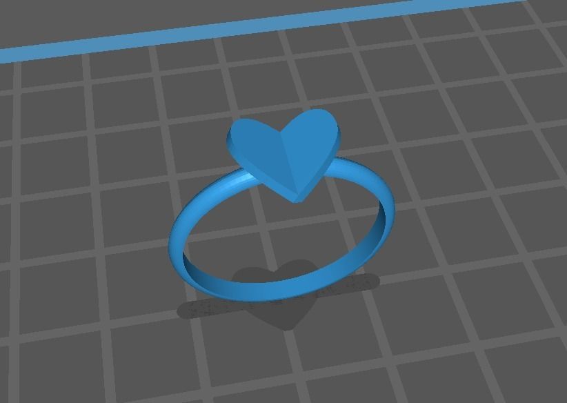 Anel Coracao A1024 3D print model_3