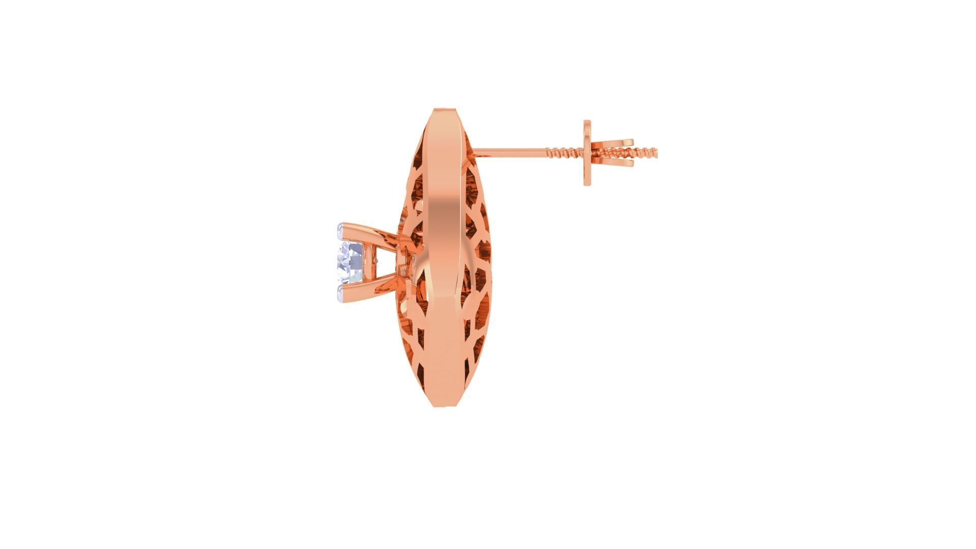 Wire Mesh Ultra Vision Solitaire Pendant Earrings Set 3dm stl 3D print model_13