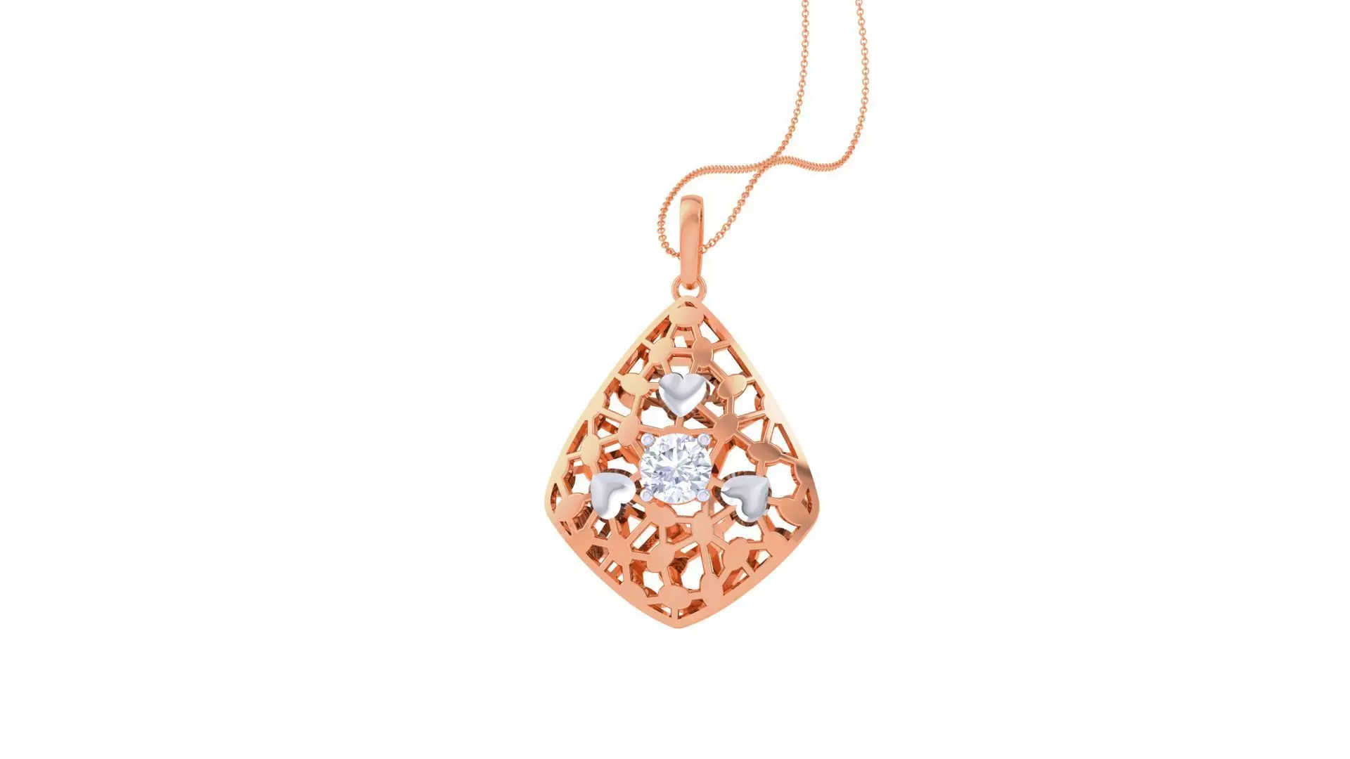 Wire Mesh Ultra Vision Solitaire Pendant Earrings Set 3dm stl 3D print model_0