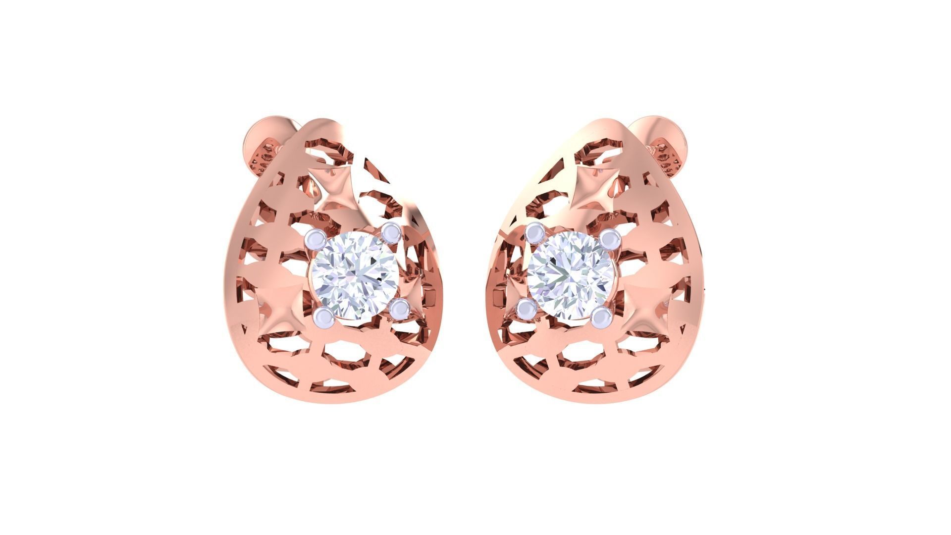 Wire Mesh Ultra vision High Jewelry Pendant Earrings Set 3dm  3D print model_2