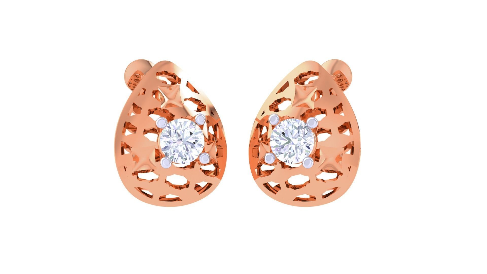 Wire Mesh Ultra vision High Jewelry Pendant Earrings Set 3dm  3D print model_1