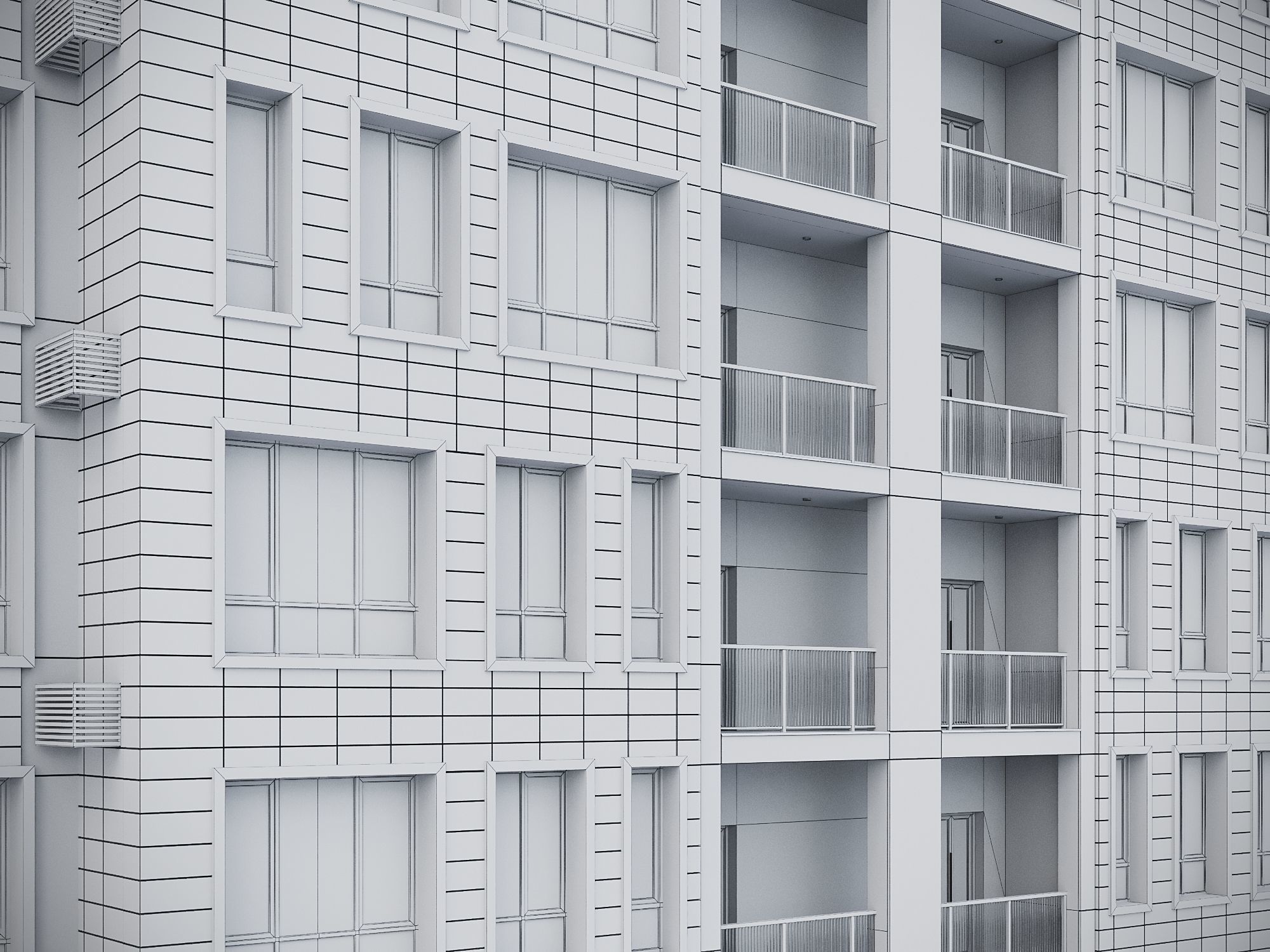 Modern Residential Building 018 3D model_17