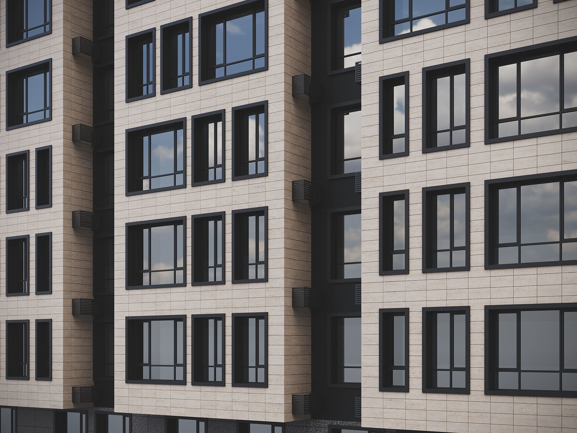 Modern Residential Building 018 3D model_9