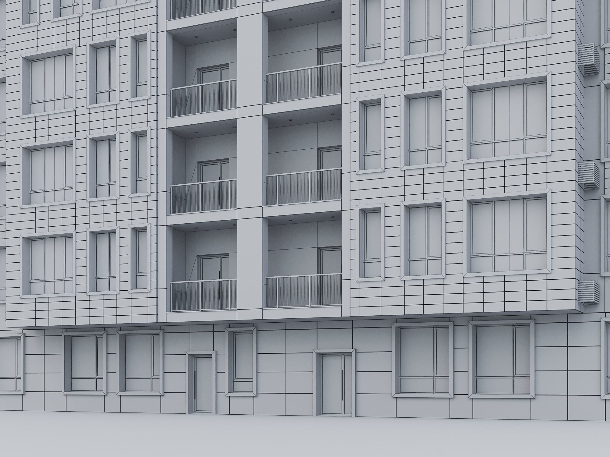 Modern Residential Building 018 3D model_14