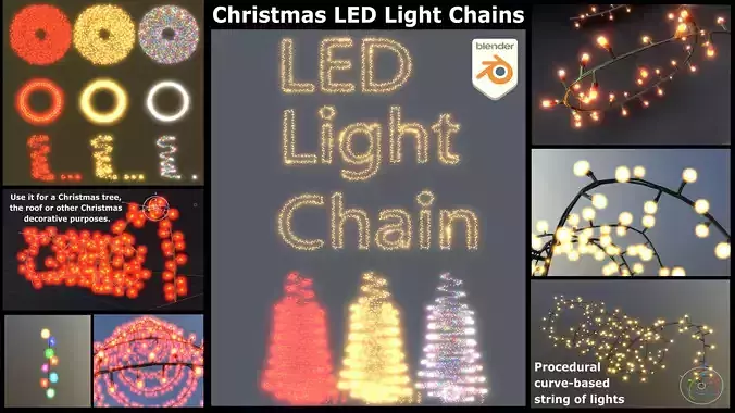 Christmas LED Light Chains Curve-Based