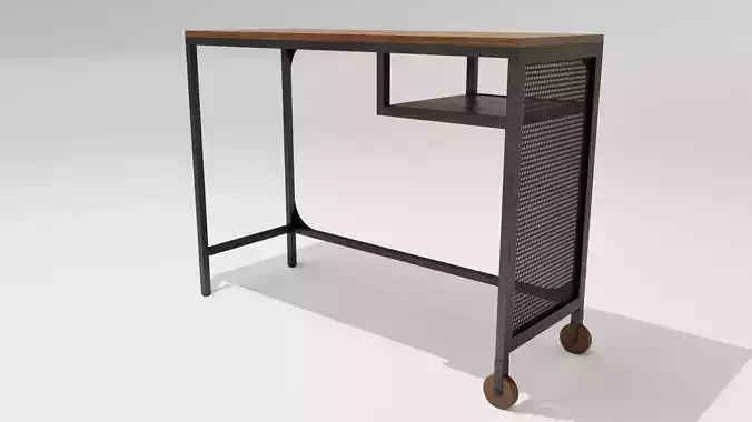 Work Desk Black 100x36 cm