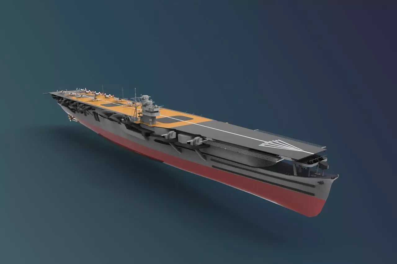 Soryu class Aircraft carrier 3D model_0