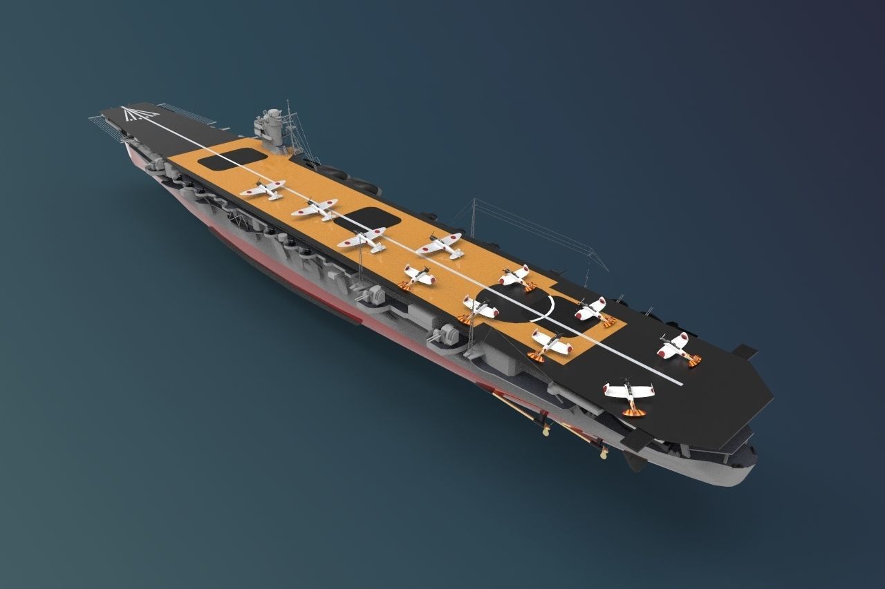 Soryu class Aircraft carrier 3D model_2