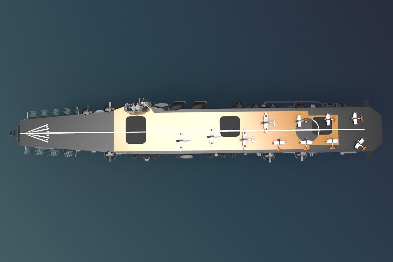 Soryu class Aircraft carrier 3D model_1