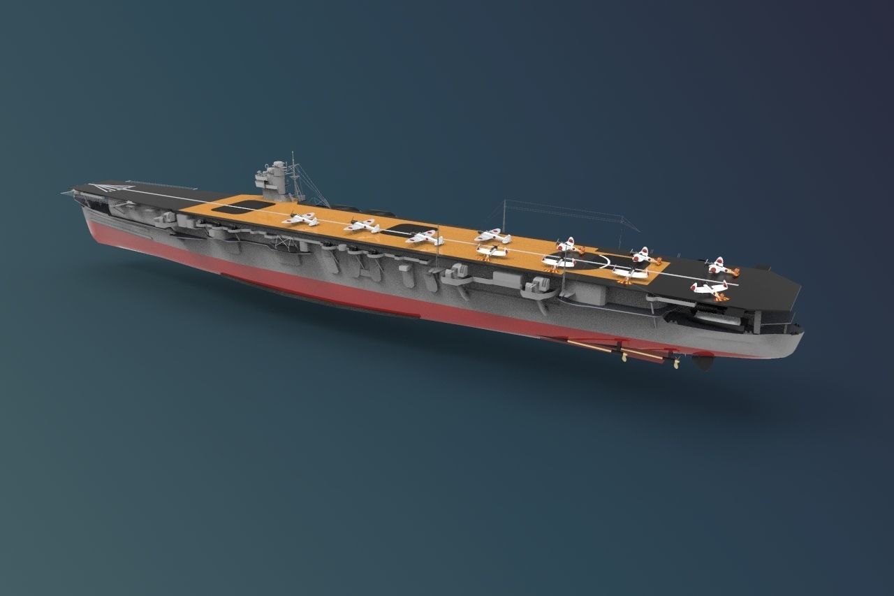 Soryu class Aircraft carrier 3D model_3