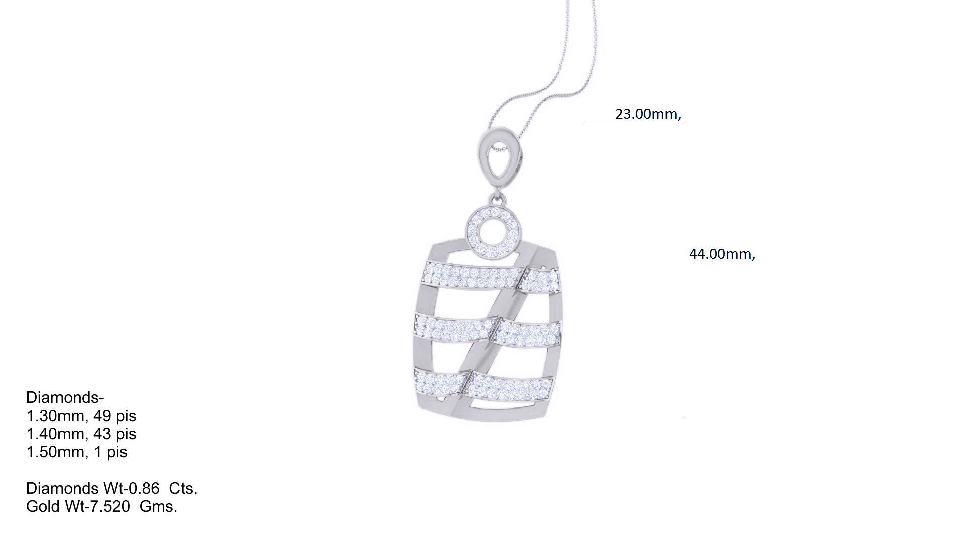 High Jewelry Pendant Earrings Set 3dm stl obj mtl gltf glb 3D print model_14