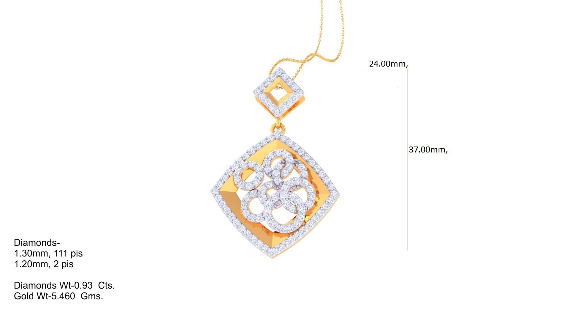 High Jewelry Pendant Earrings Set 3dm stl obj mtl gltf glb 3D print model_14